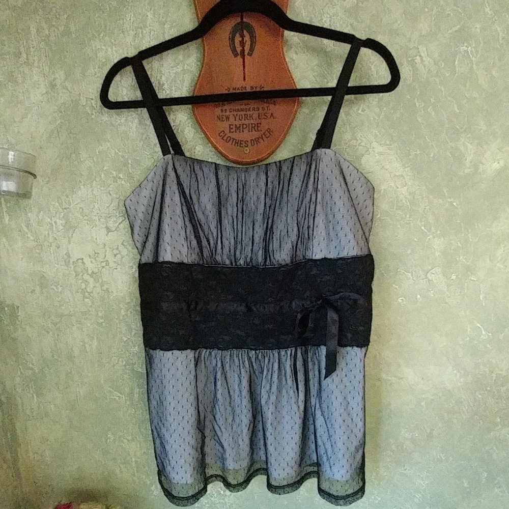Pretty mesh tank top